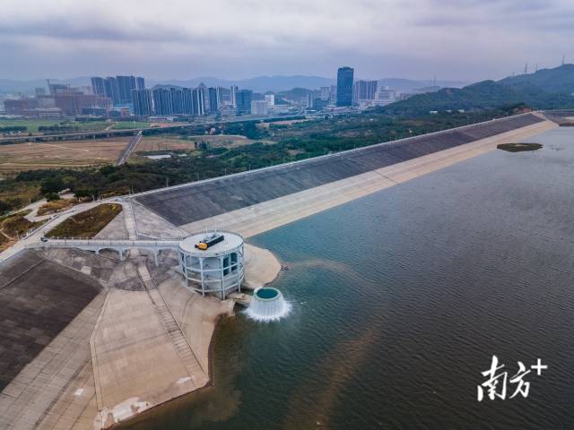工程輸水終點站，深圳公明水庫。